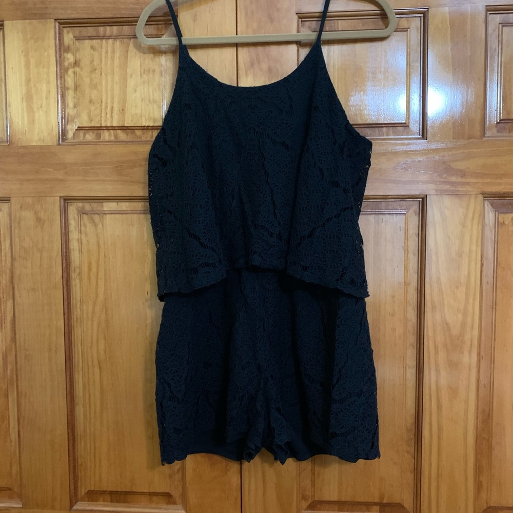 Black Lace Romper